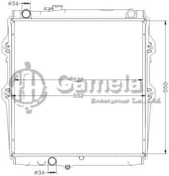 6112426N - Radiator for TOYOTA HILUX KZN165R '99- MT