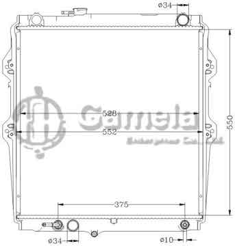 6112427N - Radiator for TOYOTA HILUX PICKUP AT