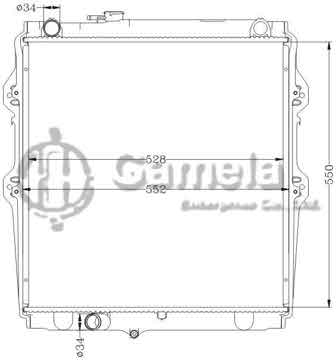 6112430N - Radiator for TOYOTA HILUX KZN165R '99- MT TOYOTA HILUX LN167/5L MT