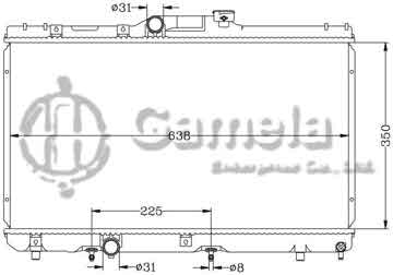 6112437N - Radiator for TOYOTA COROLLA '92-01 AE110 AT OEM: 16400-15500/15700 DPI: 1408