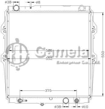 6112447N - Radiator for TOYOTA HILUX PICKUP LN167 AT