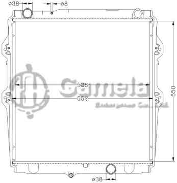 6112448N - Radiator for TOYOTA HILUX PICKUP LN167 MT