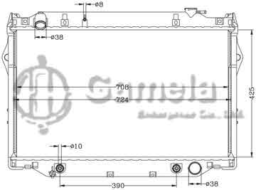 6112453N - Radiator for TOYOTA LANDCRUISER '93-98 FZJ80 AT