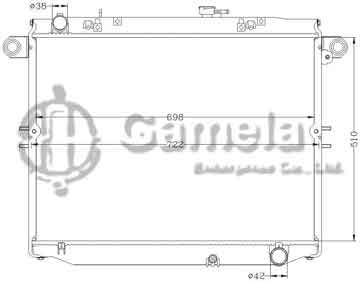 6112456N - Radiator for TOYOTA LANDCRUISER '98-02 UZJ100W MT OEM: 16400-50200