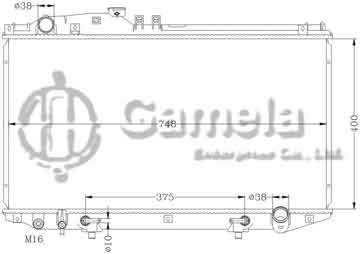 6112463N - Radiator for TOYOTA LEXUS '01- LS430 AT OEM: 16400-50280 DPI: 2541 2575