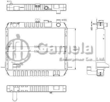 6112469N - Radiator for TOYOTA HIACE '88-89 2Y/3Y/4Y MT