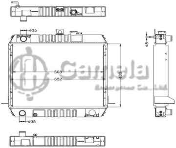 6112472N - Radiator for TOYOTA HIACE '88-89 2Y/3Y/4Y MT