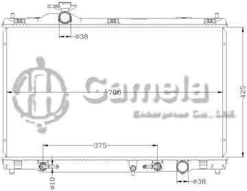 6112475N - Radiator for TOYOTA CROWN '06 UZS186 AT OEM: 16400-50320