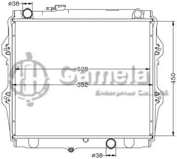 6112482N - Radiator for TOYOTA HILUX 4×4 '02- MT OEM: 16400-30080