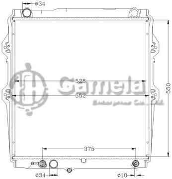 6112489N - Radiator for TOYOTA LN165/165H/170H '97-99 AT OEM: 16400-5B630