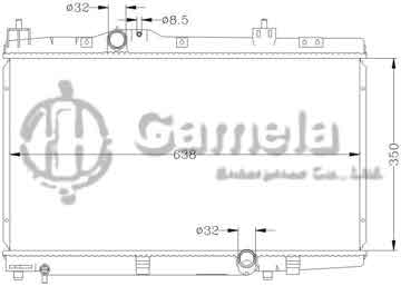 6112502N - Radiator for TOYOTA YARIS/PROBOX/SUCCEED '03-04 MT OEM: 16400-33080/0N011