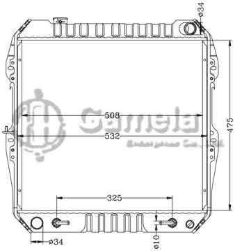 6112503N - Radiator for TOYOTA 4 RUNNER 3.0i '85- AT TOYOTA HILUX 3.0i '88- AT OEM: 16400-65040