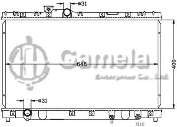 6112518N - Radiator for TOYOTA MARK II E-SX90 '92-96 MT OEM: 16400-74890