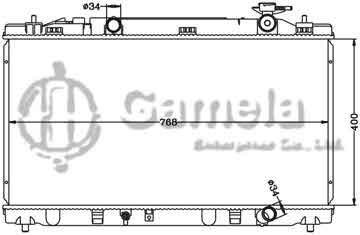 6112522N - Radiator for TOYOTA VENZA '09-10 MT LEXUS ES350 '07-10 MT OEM: 16400-