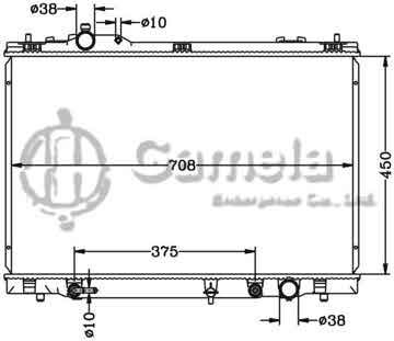 6112523N - Radiator for TOYOTA LERUS '07-10 LS460 AT OEM: 16400-38190 DPI: 13037