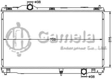 6112525N - Radiator for TOYOTA LEXUS IS250/IS350 '06-10 MT DPI: 2968