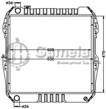 6112537N - Radiator for TOYOTA HILUX PICKUP MT