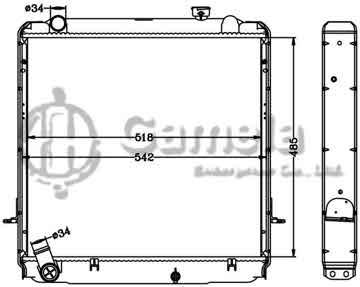 6112541N - Radiator for TOYOTA DYNA 150250 '96- MT OEM: 16400-