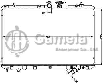 6112544N - Radiator for TOYOTA HIGHLANDER 2.7L '09-11 MT OEM: 16400-