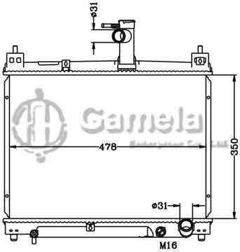 6112546N - Radiator for TOYOTA VIOS 5CC MT OEM: 16400-