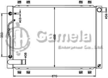 6112553N - Radiator for TOYOTA/LEXUS SIENNA '04- AT OEM: 16041-0A390 DPI: 2681/2682