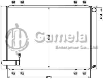 6112554N - Radiator for TOYOTA/LEXUS SIENNA '04- MT