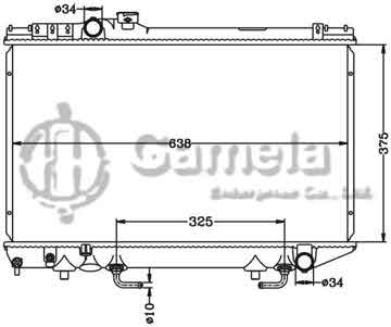 6112557N - Radiator for TOYOTA SUPRA/SOARER '86-88 AT OEM: 16400-42120/70190 DPI: 196