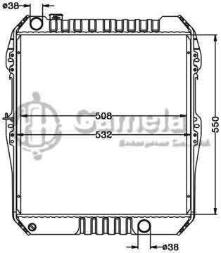 6112566N - Radiator for TOYOTA HILUX PICKUP LN167 MT