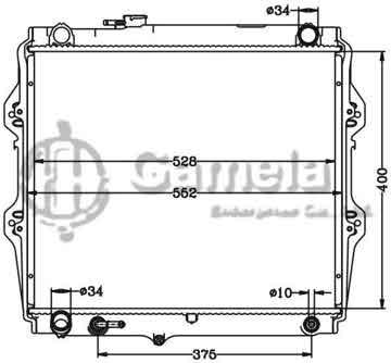 6112567N - Radiator for TOYOTA HILUX 4-RUNNER '85- AT OEM: 16400-35100/35350/35360