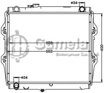 6112568N - Radiator for TOYOTA HILUX 4-RUNNER '85- MT OEM: 16400-