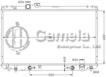 6112570NA - Radiator for TOYOTA CRESSIDA '96-98 JZX100 AT OEM: 16400-46500/46510