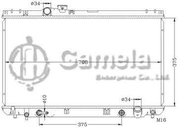 6112571NA - Radiator for TOYOTA LEXUS IS200/IS300 '99- AT OEM: 16400-46560/70640 DPI: 2356