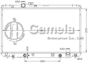 6112573NA - Radiator for TOYOTA LEXUS IS200/IS300 '99- AT OEM: 16400-