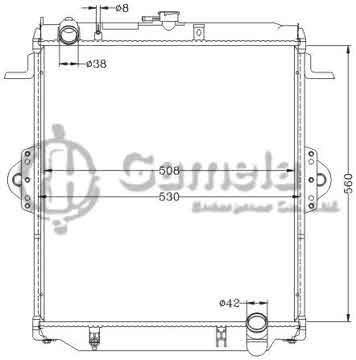 6112585NA - Radiator for TOYOTA LANDCRUISER MT OEM: 16400-