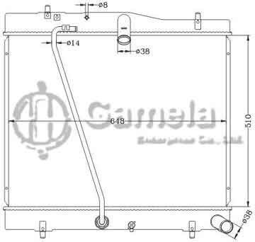 6112590NA - Radiator for TOYOTA HIACE '05- MT