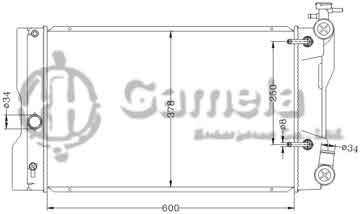 6112593NA - Radiator for TOYOTA COROLLA/MATRIX '09-10 AT TOYOTA PONTIAC VIBE '09-10 AT DPI: 13106