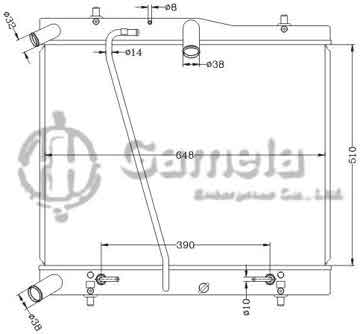 6112597NA - Radiator for TOYOTA HIACE '05- AT