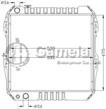 6112603NA - Radiator for TOYOTA HILUX MT OEM: 16400-5B500