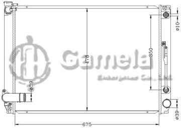 6112609NA - Radiator for TOYOTA SIENNA '07-10 AT DPI: 13076