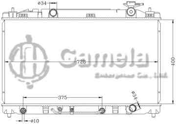 6112617NA - Radiator for TOYOTA CAMRY '10-11 AT