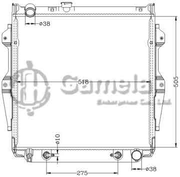 6112633NA - Radiator for TOYOTA LANDCRUISER KZJ78 '95-96 AT OEM: 16400-67030