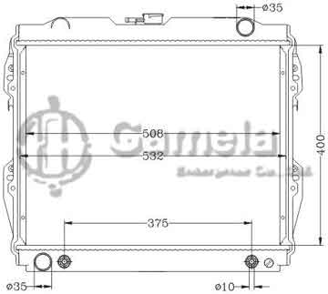 6112637NA - Radiator for TOYOTA HILUX RN60/65/106 '89-97 AT TOYOTA HILUX YN106/110 '89-97 AT