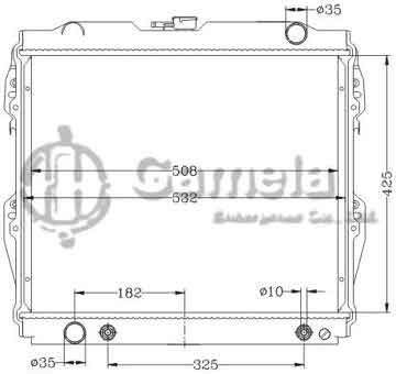 6112639NA - Radiator for TOYOTA HILUX PICKUP PN85 '86-93 AT