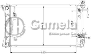 6112651NA - Radiator for TOYOTA AVENSIS 2.0i 16V '03 AT OEM: 16400-0H120