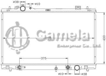 6112659NA - Radiator for TOYOTA LEXUS GS460 '08-11 AT TOYOTA LEXUS GX460 '10-12 AT OEM: 16400-38220 DPI: 13096