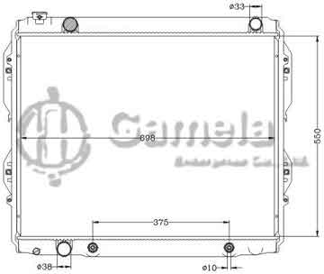 6112665NA - Radiator for TOYOTA TUNDRA 3.4L V6 '00-04 AT TOYOTA TUNDRA 4.0L V6 '05-06 AT OEM: 16410-07070/07090 DPI: 2320