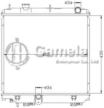 6112669NA - Radiator for TOYOTA DYNA RZY220/230 '01- MT OEM: 16400-75390