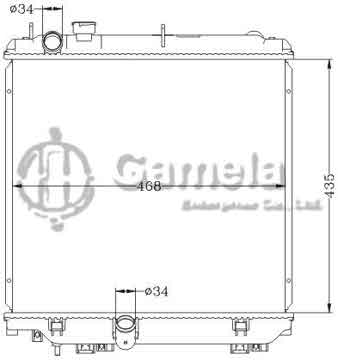 6112670NA - Radiator for TOYOTA DYNA LY220/230 '01- MT OEM: 16400-5B860