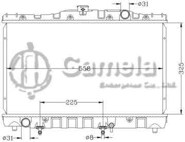 6112677NA - Radiator for TOYOTA CARINA/COROLLA '83- AT TOYOTA CORONA 1.5 '82- AT OEM: 16400-