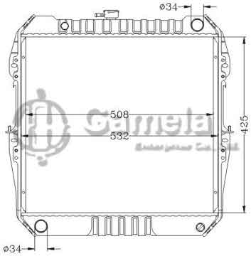 6112682NA - Radiator for TOYOTA HILUX/4 RUNNER/PICKUP '84- MT